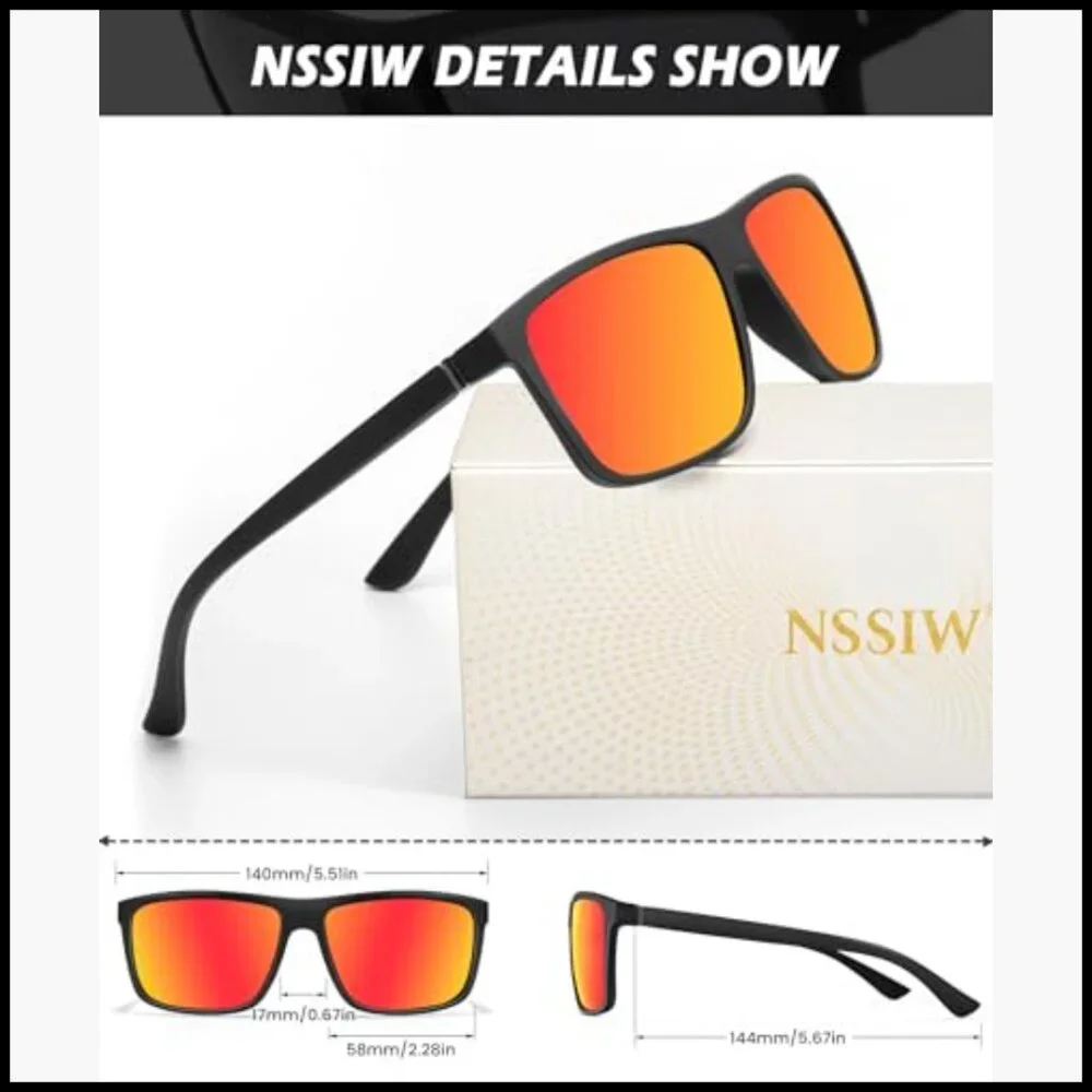 Polarized Sunglasses with UV400 Protection for Driving Fishing Golf 3 Packs